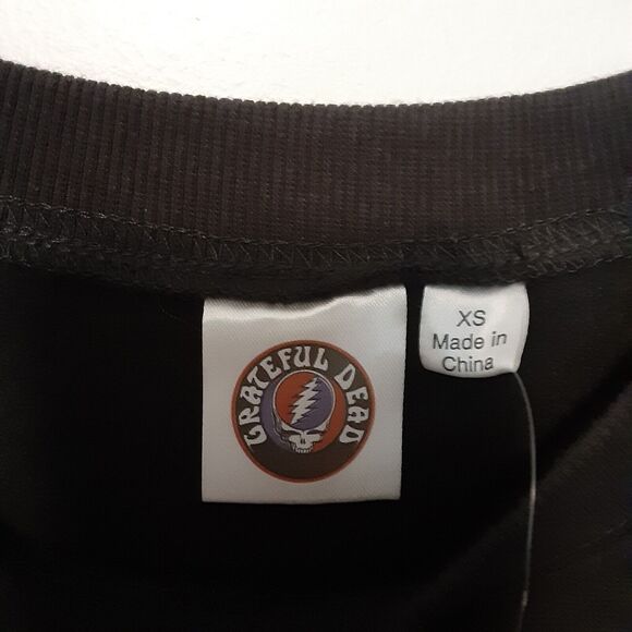 Grateful Dead Sweatshirt Pullover Black Skull Roses Bertha Music XS - Picture 4 of 7